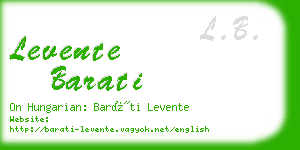 levente barati business card